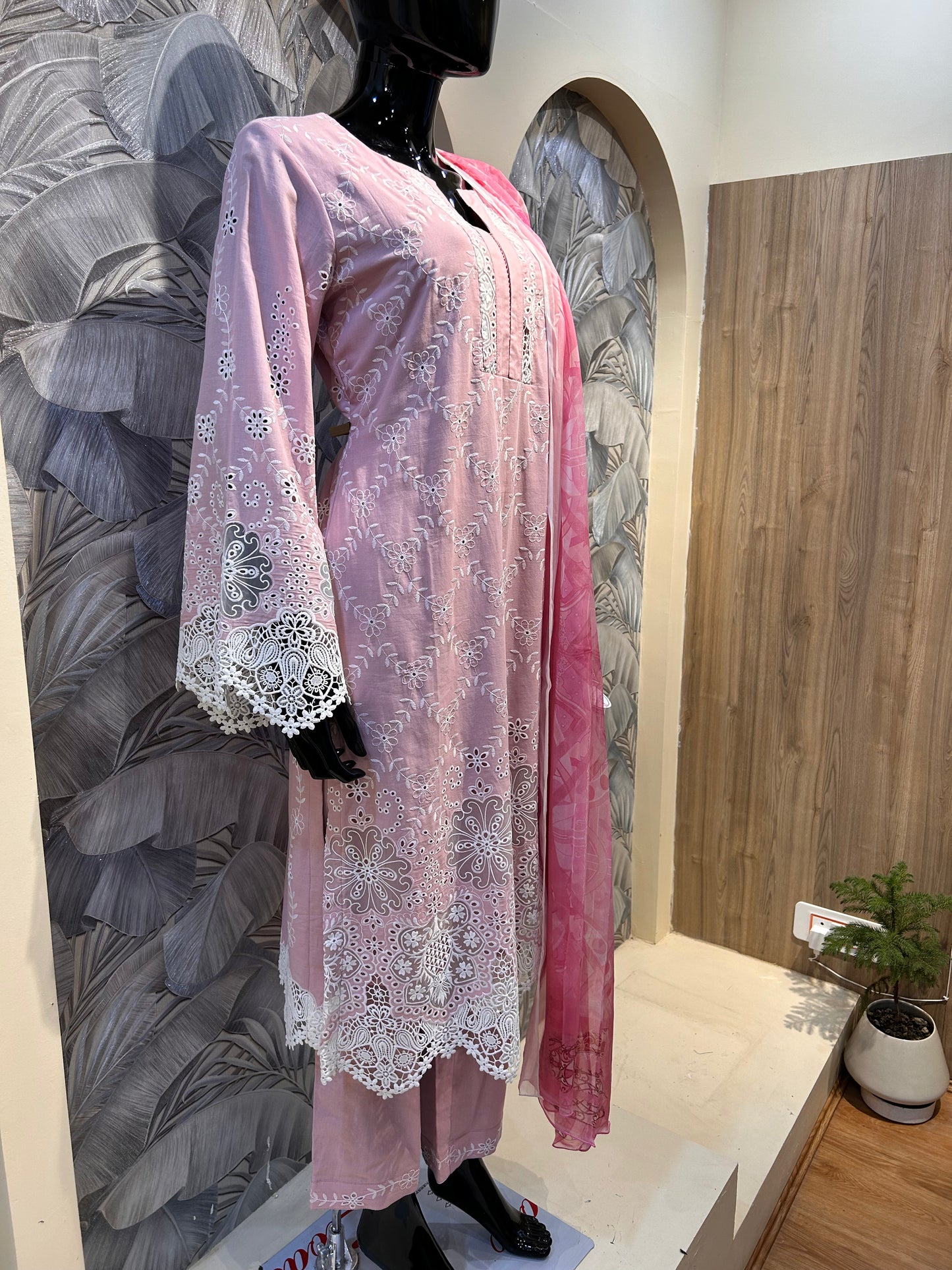 Tuscany Cotton Embroidered Suit with Dupatta