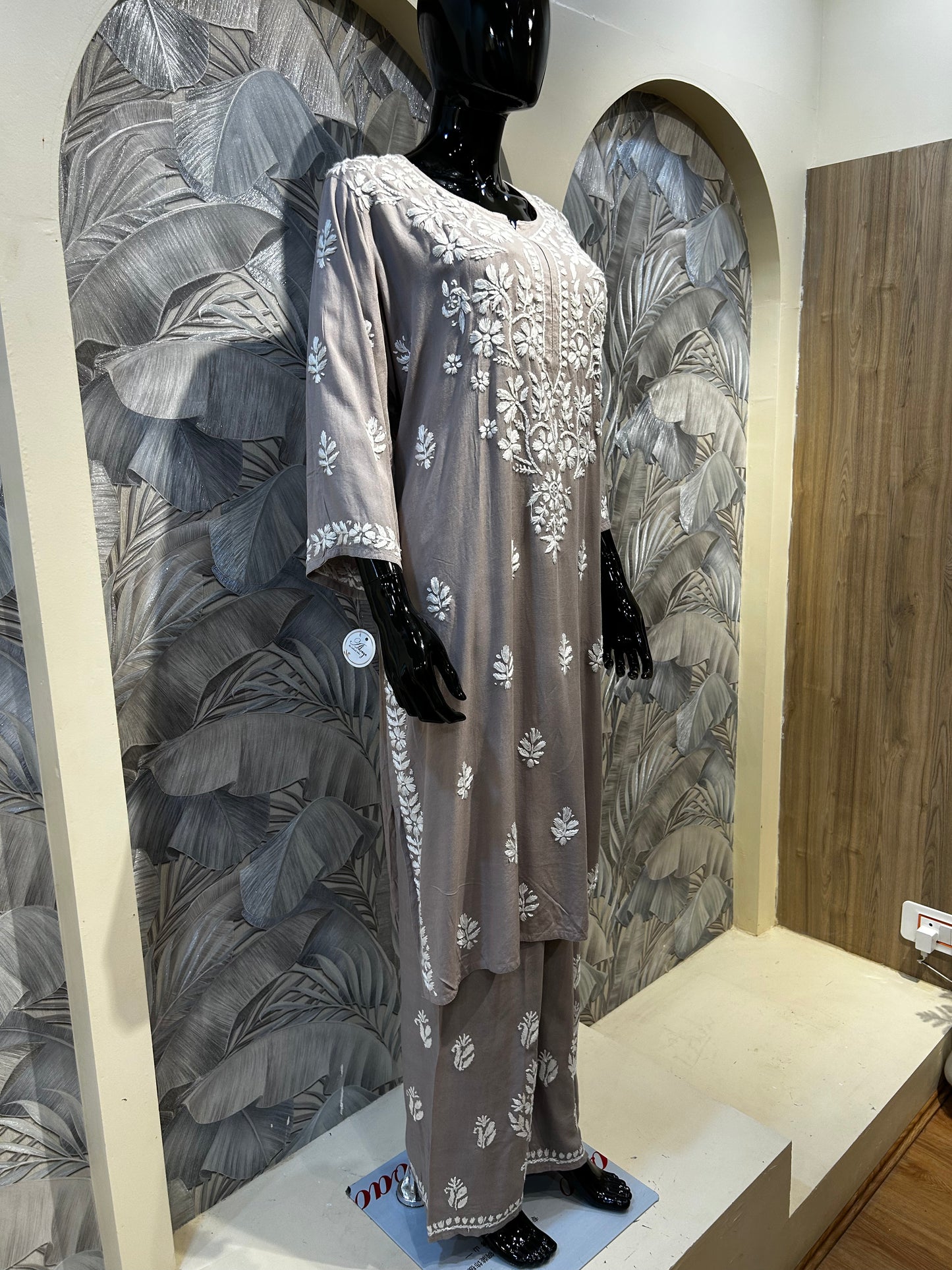 Dust Storm Cotton Chikankari Kurta Set