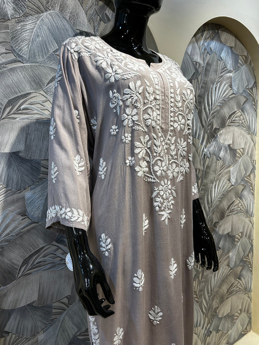 Dust Storm Cotton Chikankari Kurta Set